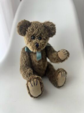 Rare 1992 Ty Bear Brown Teddy Beanie Jointed Larger Ty Plush Stuffed